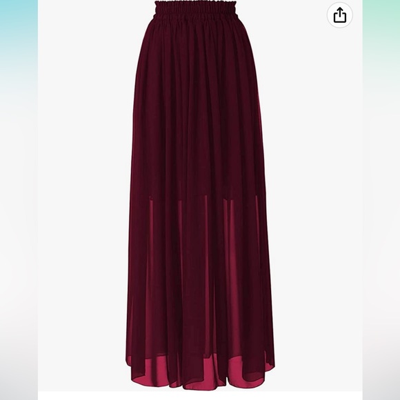 Dresses & Skirts - Topdress Women’s Long Beach Maxi Skirt. Beautiful burgundy color.